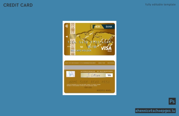 Beispielvorschau der Kenya KCB Bank Visa Gold Card